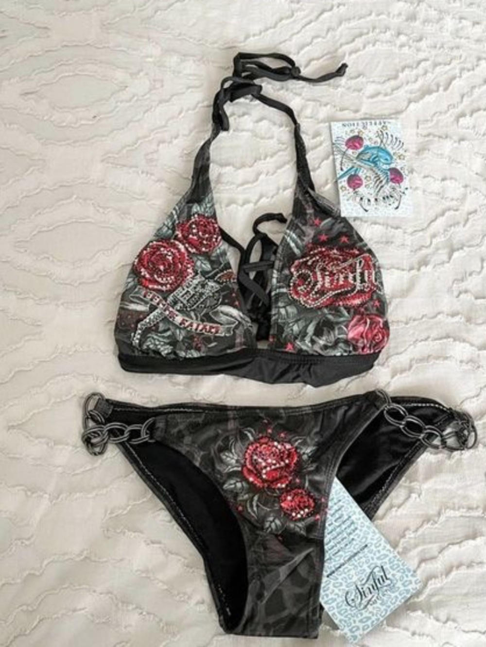 Sinful by Affliction wish chain moderate bikini